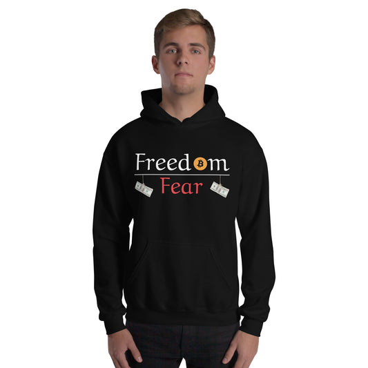 Freedom over fear bitcoin Unisex Hoodie